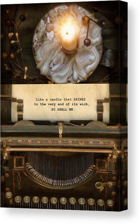 Candle Canvas Print featuring the photograph So Shall We by Robin-Lee Vieira