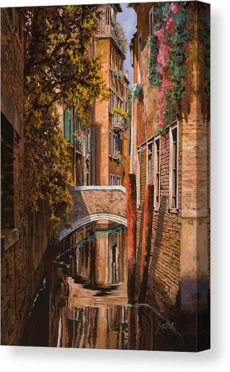 Venice Canvas Print featuring the painting autunno a Venezia by Guido Borelli