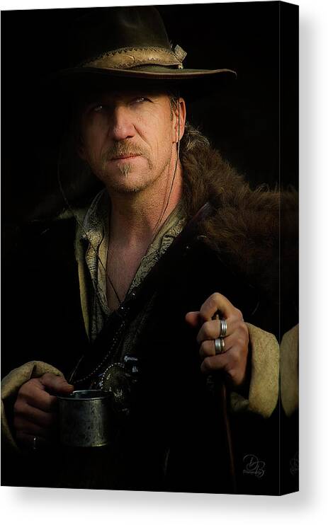 American Mountain Men Canvas Print featuring the photograph Badger by Debra Boucher