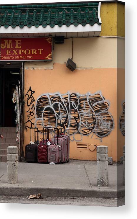 Luggage Canvas Print featuring the photograph Baggage by Kreddible Trout