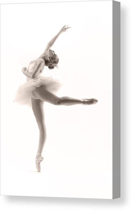 Ballet Canvas Print featuring the photograph Ballerina Arabesque by Steve Williams