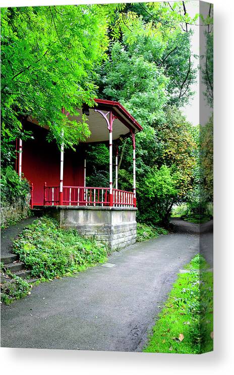 Europe Canvas Print featuring the photograph Bandstand on Lover's Walk, Matlock Bath by Rod Johnson