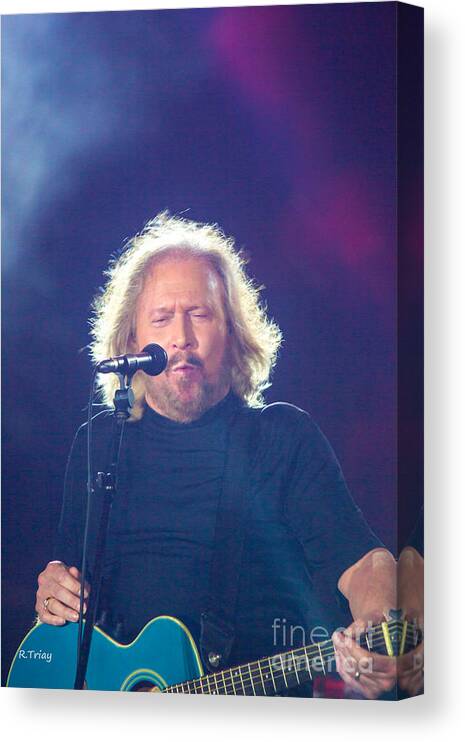 Barry Gibb Canvas Print featuring the photograph Barry Gibb by Rene Triay FineArt Photos