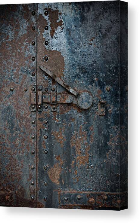 Door Canvas Print featuring the photograph Battery Door by Bud Simpson