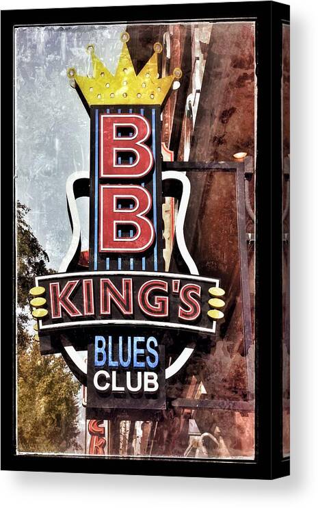 Bb King Canvas Print featuring the digital art BB King Blues Club - Nashville TN by Debra Martz