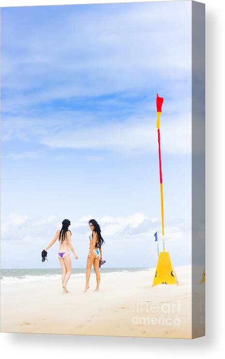 People Canvas Print featuring the photograph Beach Babes by Jorgo Photography