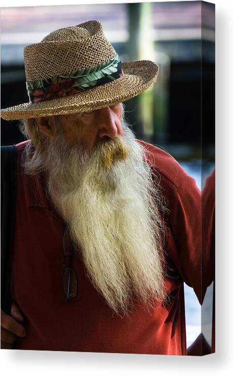 Beard Canvas Print featuring the photograph Bearded Man by Ed Gleichman