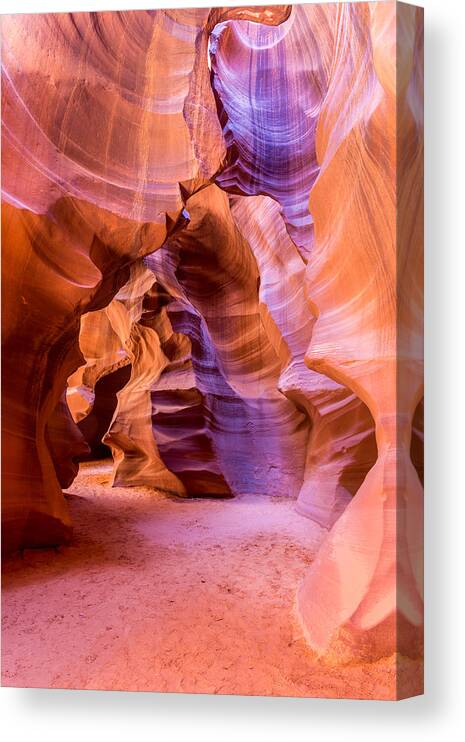 Antelope Canyon Canvas Print featuring the photograph Beautiful Antelope Canyon by Pierre Leclerc Photography