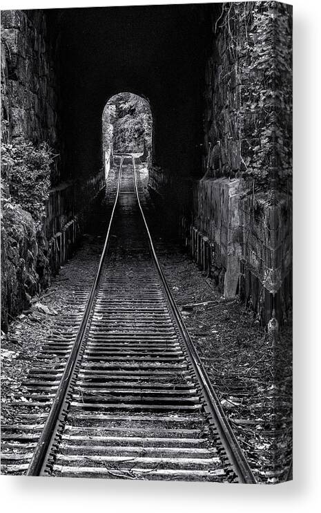 Bellows Falls Vermont Canvas Print featuring the photograph Bellows Falls Train Tunnel by Tom Singleton