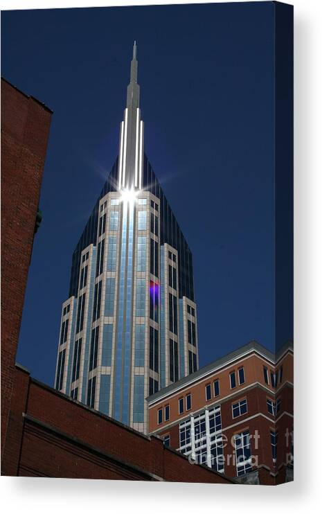 Nashville Canvas Print featuring the photograph BellSouth Tower - Nashville tennessee by John Black