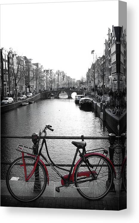 Amsterdam Canvas Print featuring the photograph Bicycle 2 by Scott Hovind