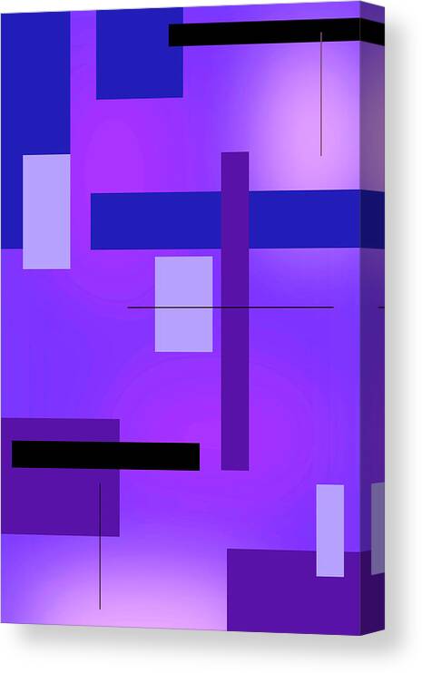 Design Canvas Print featuring the digital art Blue Design 2 Vertical by Johanna Hurmerinta