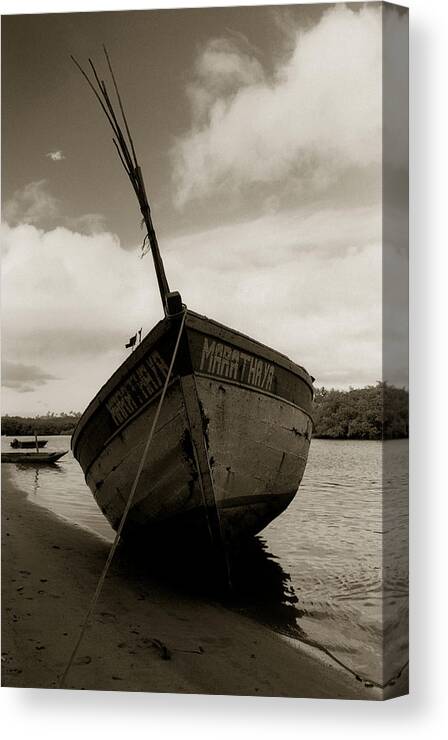 Boat Canvas Print featuring the photograph Boat at Caraivas by Amarildo Correa