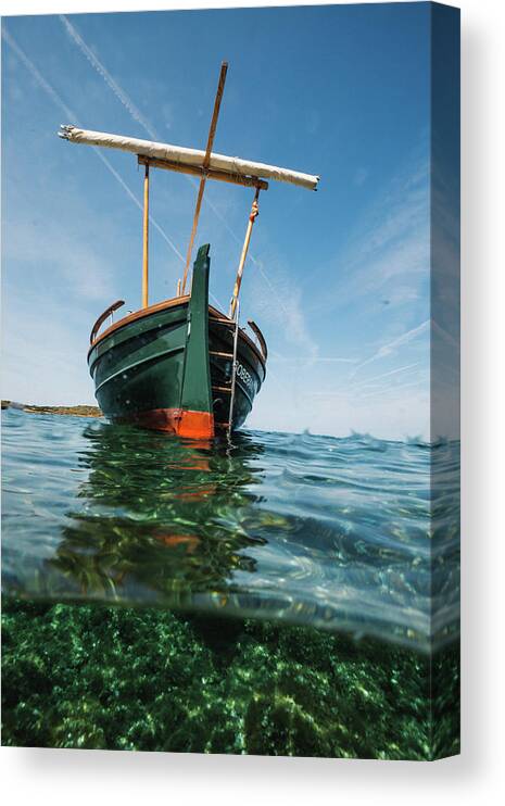 Calm Canvas Print featuring the photograph Boat VI by Gemma Silvestre