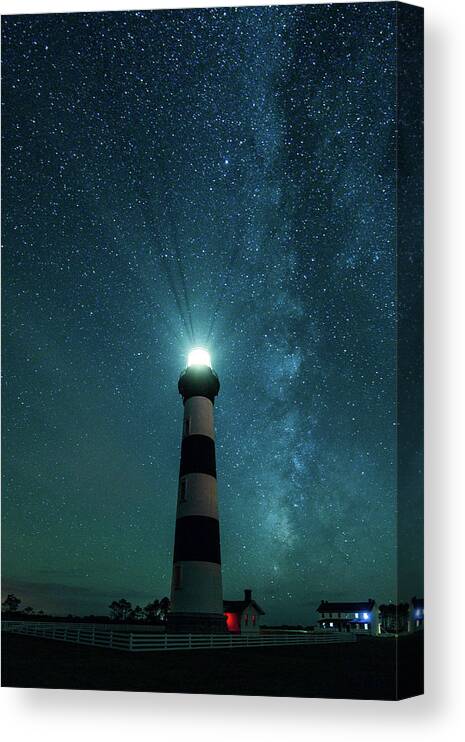 Bodie Canvas Print featuring the photograph Bodie Under the Stars by Nick Noble