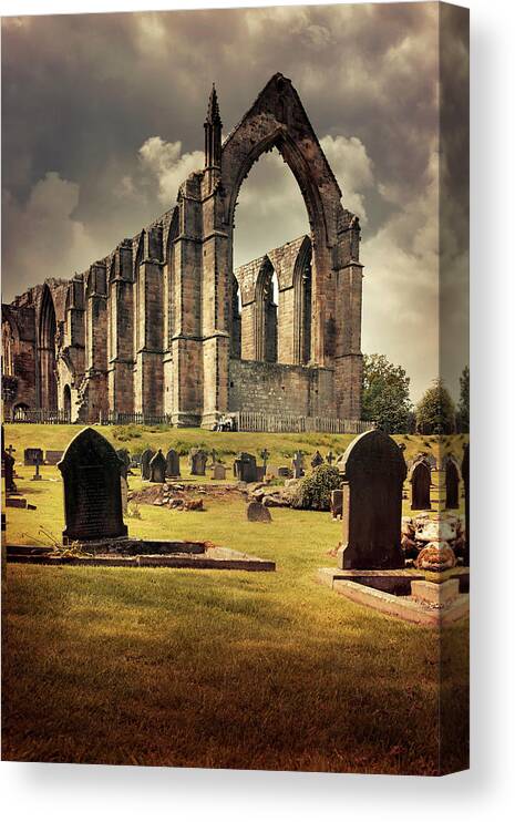 Building Canvas Print featuring the photograph Bolton Abbey in the UK by Jaroslaw Blaminsky