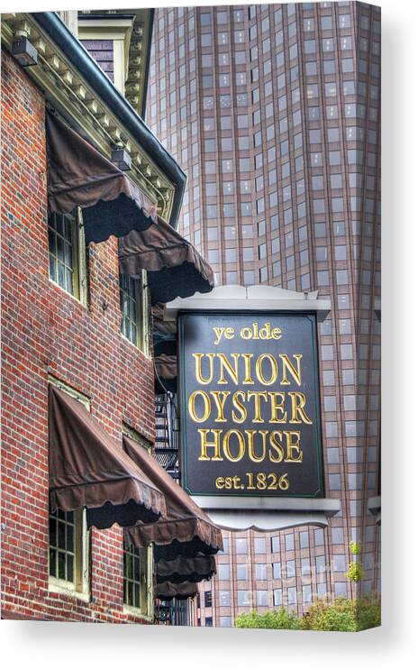 Boston Canvas Print featuring the photograph Boston Old and New by David Birchall