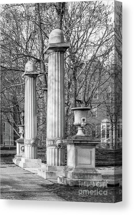 Bowdoin Canvas Print featuring the photograph Bowdoin College Gateway by University Icons
