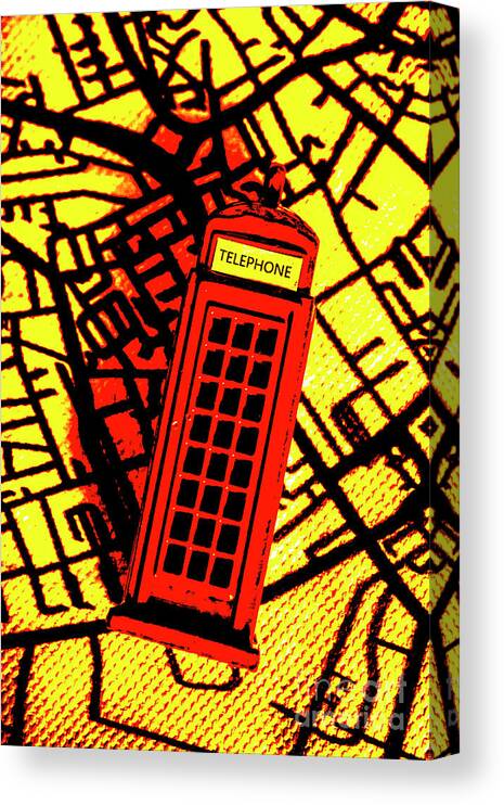 Telephone Canvas Print featuring the photograph Brit Phone Box by Jorgo Photography
