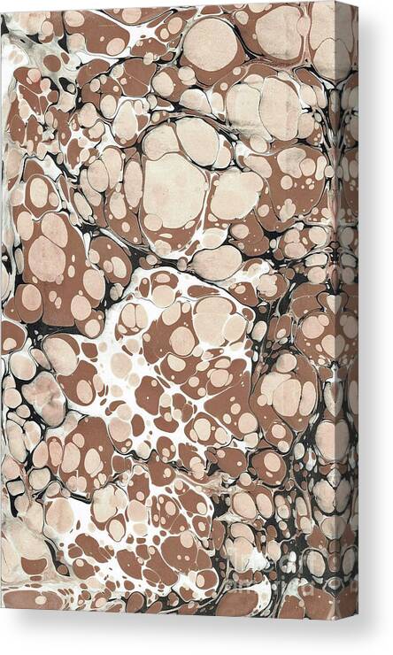 Water Marbling Canvas Print featuring the painting Brown Battal #2 by Daniela Easter