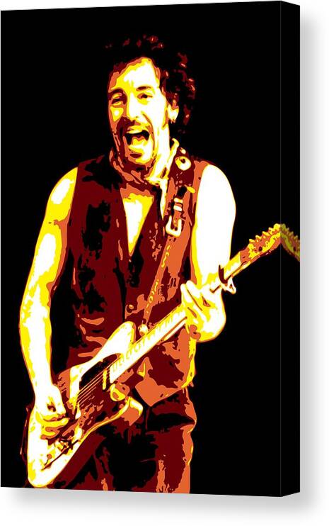 Bruce Springsteen Canvas Print featuring the digital art Bruce Springsteen by DB Artist