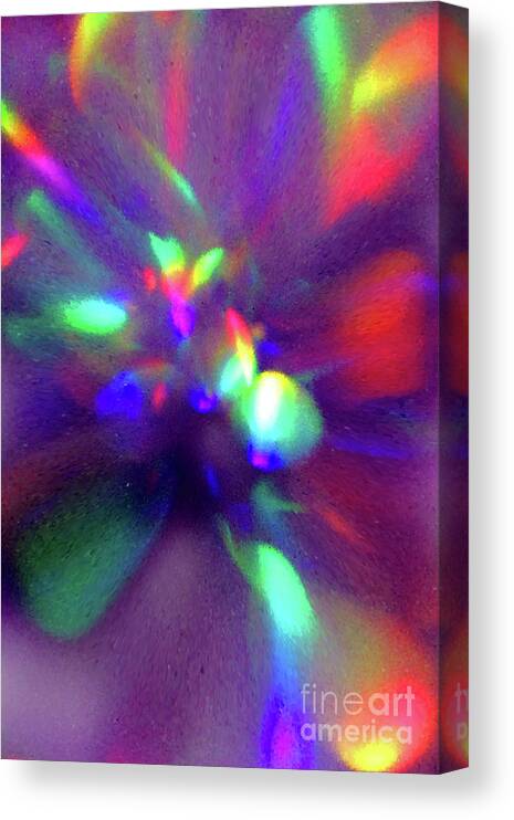 Colorful Canvas Print featuring the photograph Bubble Flower by Karen Adams