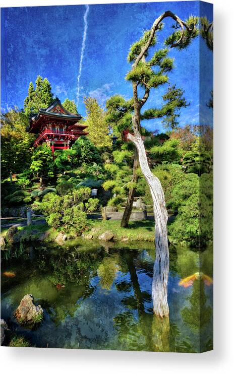 California Canvas Print featuring the photograph Buddhist Pagoda #2 - Japanese Tea Garden at Golden Gate Park - San Francisco by Jennifer Rondinelli Reilly - Fine Art Photography