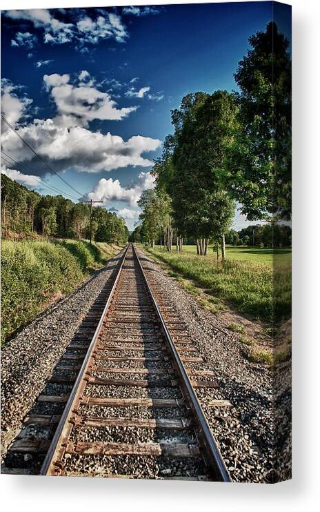 Fine Art Landscapes Canvas Print featuring the photograph Bum on the Rod by Nathan Larson
