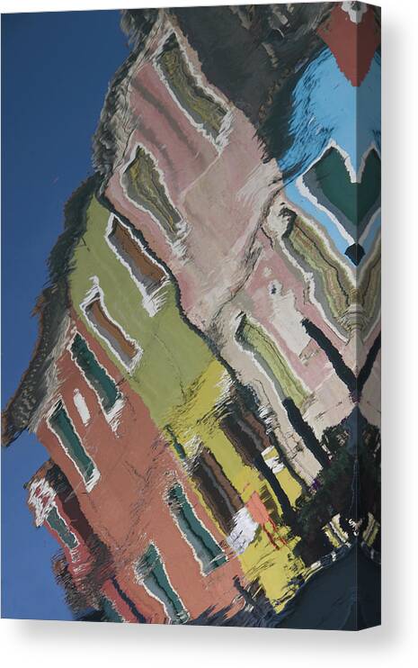 Water Canvas Print featuring the photograph Burano Italy Reflections by Elvira Butler