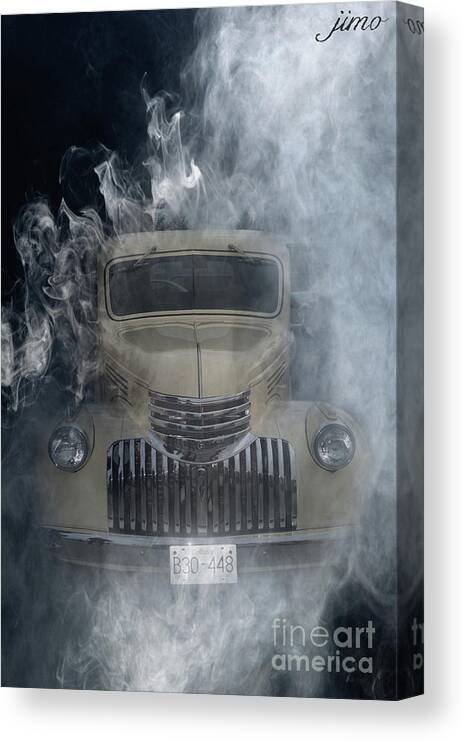 Burn Canvas Print featuring the digital art Burnout by Jim Hatch