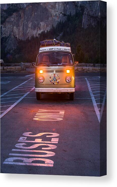 Tunnel View Canvas Print featuring the photograph Buses Only by Richard Kimbrough