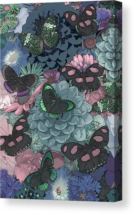 Butterfly Canvas Print featuring the painting Butterflies by JQ Licensing