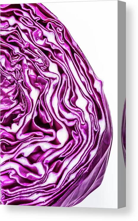 Abstract Canvas Print featuring the photograph Cabbage Head by Teri Virbickis
