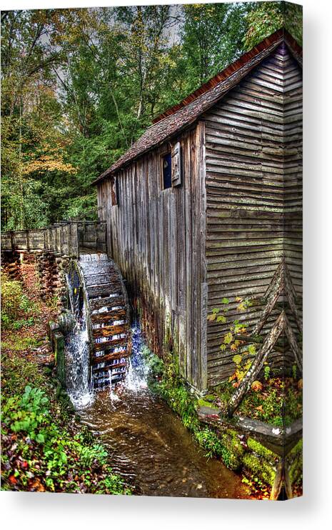 Mill Canvas Print featuring the photograph Cades Cove Mill by Norman Reid