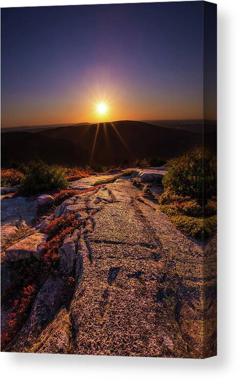 Maine Canvas Print featuring the photograph Cadillac Sunset by White Mountain Images