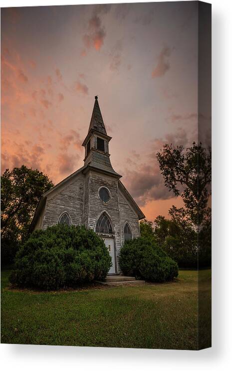 Sunset Canvas Print featuring the photograph Castle by Aaron J Groen