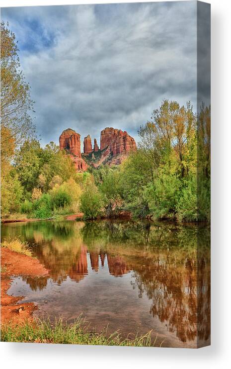 Cathedral Rock Canvas Print featuring the photograph Cathedral Entrances US by Tom Kelly