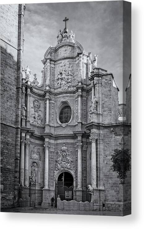 Joan Carroll Canvas Print featuring the photograph Cathedral Valencia Spain by Joan Carroll