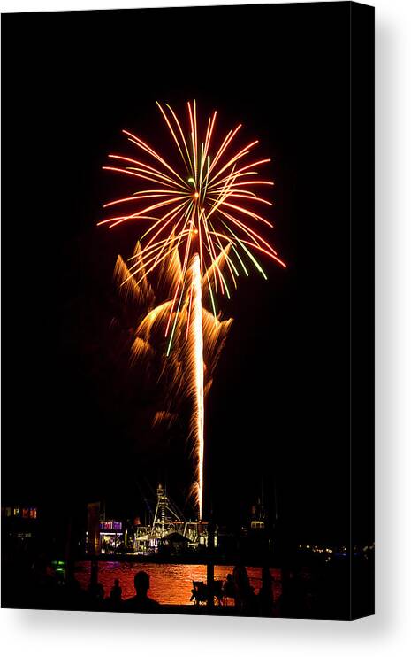 Fireworks Canvas Print featuring the photograph Celebration Fireworks by Bill Barber