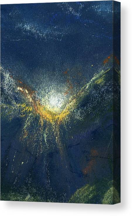 Landscape Canvas Print featuring the painting Celestial by Marilyn Barton