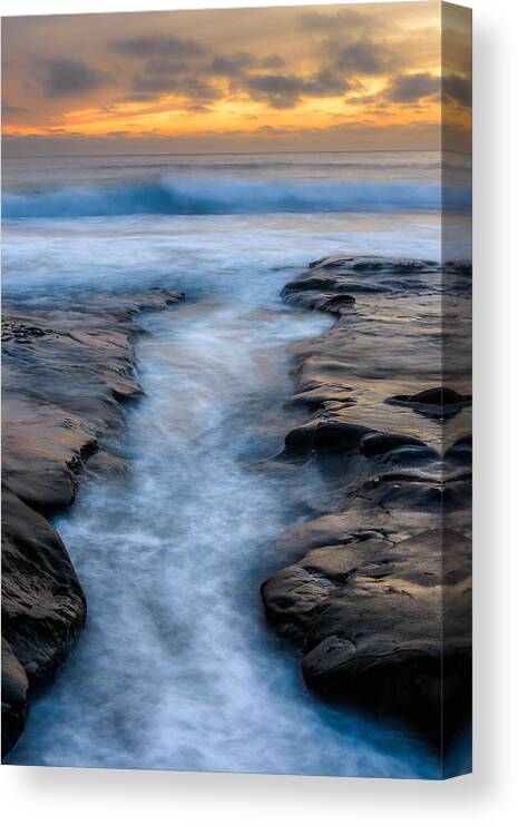 La Jolla Canvas Print featuring the photograph Channel by Chuck Jason