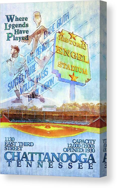 Baseball Canvas Print featuring the photograph Chattanooga Historic Baseball Poster by Steven Llorca