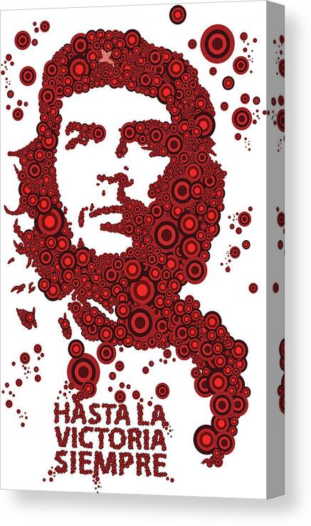 Graphic Design Canvas Print featuring the digital art Che by Andreas Leonidou
