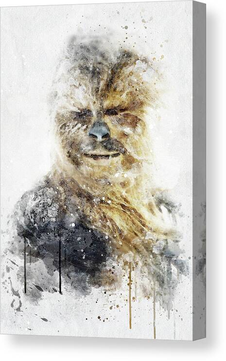 Chewbacca Canvas Print featuring the digital art Chewbacca - Star Wars by Jeffrey St Romain
