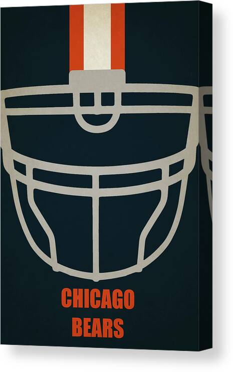Chicago Bears Helmet Art Canvas Print Canvas Art By Joe Hamilton