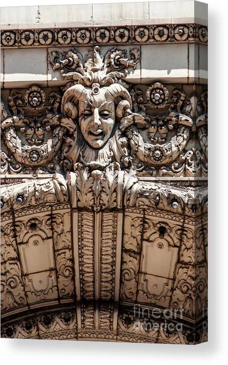 Art Canvas Print featuring the photograph Chicago Theater Jester by David Levin