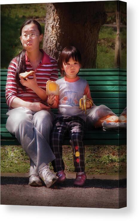 Savad Canvas Print featuring the photograph Children - Balanced Meal by Mike Savad