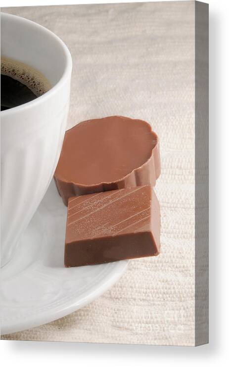 Coffee. Chocolate Canvas Print featuring the photograph Chocolate and Coffee by Timothy OLeary