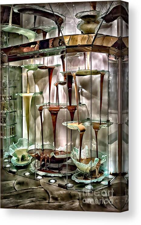 Chocolate Canvas Print featuring the photograph Chocolate Fountain in Bellagio by Walt Foegelle
