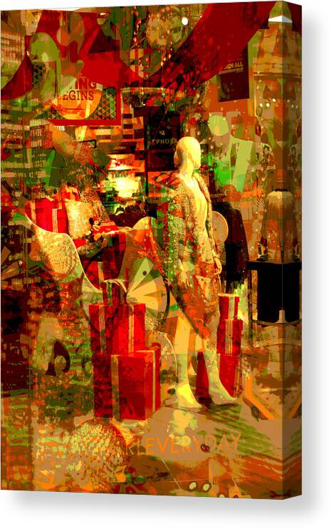 Christmas Patchwork Canvas Print featuring the photograph Christmas Patchwork by Suzanne Powers